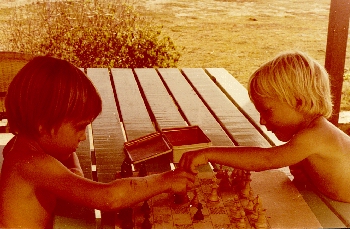 playing chess, 1972